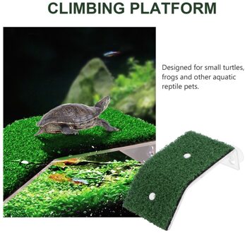 Schildpad Platform Aquarium Aquarium Gesimuleerde Gazon Landschapsarchitectuur Drogen Platform 20x20cm