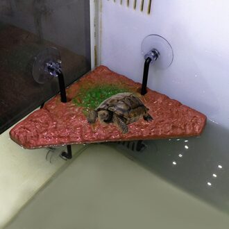 Schildpad Platform Drijvende Koesteren Terras Aquarium Float Decoratie Pet Supply 14X14X20CM
