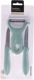 Schilmesjes Set - 3-delig - Mint - RVS - Dunschillers - Keukengerei