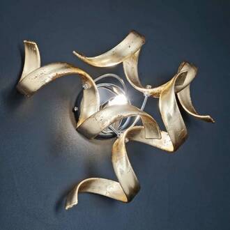 Schitterende wandlamp Gold goud, chroom