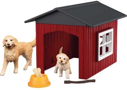 Schleich Farm World - Hondenhok met golden retrievers Speelfiguur