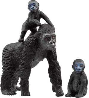 Schleich Flachland Gorilla Familie Grijs