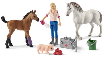 Schleich Playset Schleich Vet visiting mare and foal Paard Plastic Multikleur