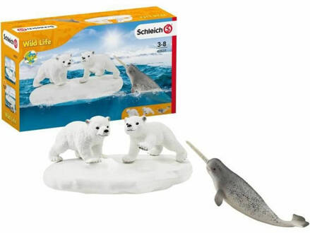 Schleich Set van Wilde Dieren Schleich Polar Bear Slide + 3 jaar