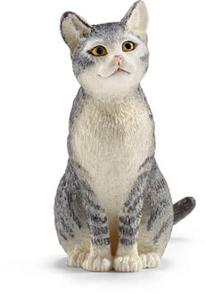 Schleich zittende kat 13771 Wit