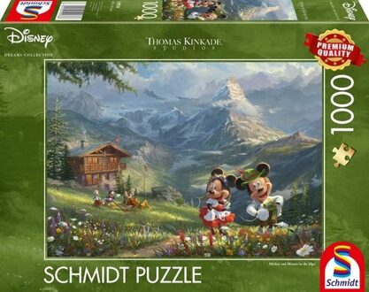 Schmidt Disney - Mickey & Minnie in the Alps Puzzel (1000 stukjes)