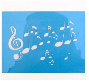 Schmink/grimeer sjabloon van muzieknoten - Muziek thema - Disco/Rock and Roll/Eighties Multi