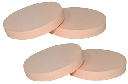 Schmink / make up sponsjes - 4x - rond - 5 cm - grimeersponsjes