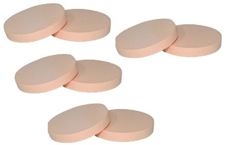 Schmink / make up sponsjes - 8x - rond - 5 cm - grimeersponsjes