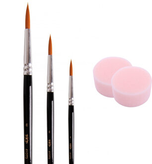 Schmink penselen en sponsjes - schminkset - voor kinderen en volwassenen