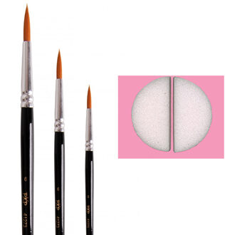 Schmink penselen en sponsjes - schminkset - voor kinderen en volwassenen