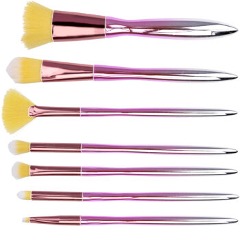 Schmink penselen/kwasten setje van 7x stuks - Cosmetica en schmink - synthetisch Multi