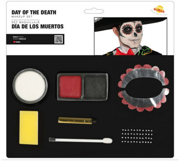 Schmink setje Day of the Dead - sugar skull make-up verkleed set - Halloween/Carnaval accessoires Multi