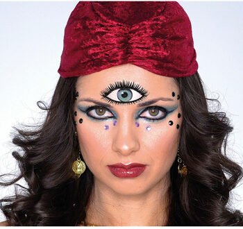 Schmink setje waarzegster - gypsy make-up verkleed set - Halloween/Carnaval accessoires - Schmink