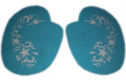 Schmink sjabloon gezicht - sterren tribal - met kwast of spons Multi