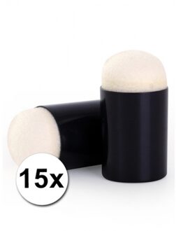 Schmink sjabloon sponsjes - 15x - vingerhoedjes grimeer sponsjes - Carnaval