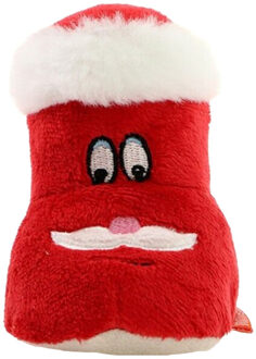 Schmoozies kerstman laars pluche speelgoed Rood - One size