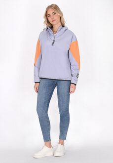 Schmuddelwedda Blouson Dames Grijs violet kleurblok - maat XL Lila