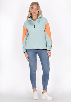 Schmuddelwedda Blouson Dames Pastel mint kleurblok - XS