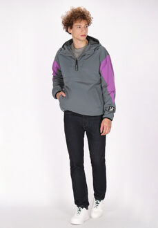 Schmuddelwedda Blouson Heren Grijsblauw kleurblok - maat 2XL