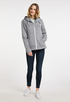 Schmuddelwedda functionele jas Dames Grijs gemêleerd Lichtgroen - S