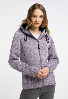 Schmuddelwedda Gebreide fleece jas fraully Dames rokerig paars melange