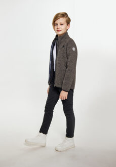 Schmuddelwedda Gebreide fleece jas jongens (kinderen) grijs melange - 8J / 128cm