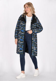 Schmuddelwedda Jas Dames Blauwe camouflage Veelkleurig - 2XL