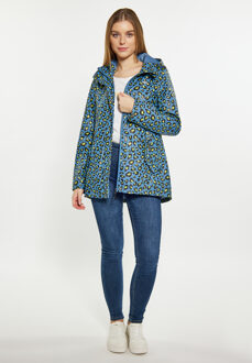 Schmuddelwedda Regenjas Dames Staalblauw limoen Leo - XL