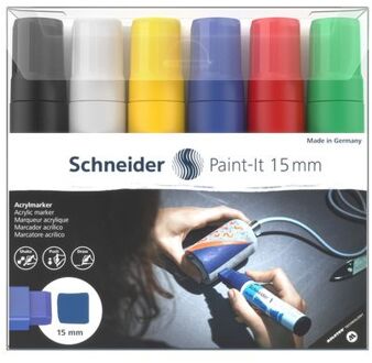 Schneider Acryl Marker Paint-it 330 15mm Etui 6 Stuks