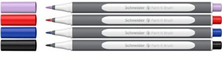 Schneider brushpen paint-it 070, 4 stuks