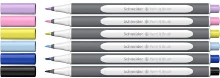 Schneider brushpen paint-it 070 versie 1, 6 stuks