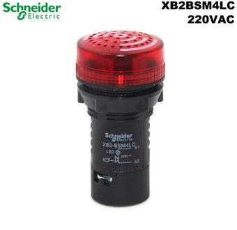 Schneider Elektrische XB2BSB4LC 24VAC/Dc Zoemer Met Licht XB2-BSM4LC 220VAC 50/60Hz Intermitterende Geluid Opening Grootte 22mm XB2BSM4LC