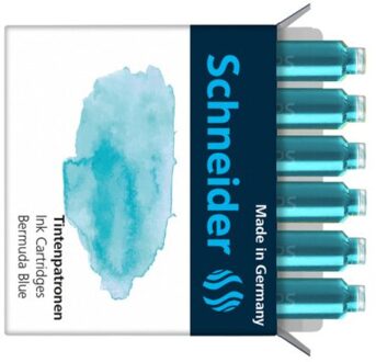 Schneider inktpatronen pastel bermuda blauw doos 6st.