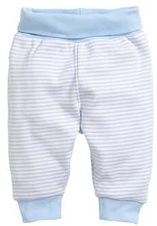 Schnizler Babybroek Interlock Wit/blauw Maat 50