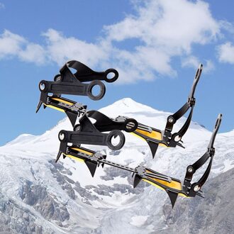 Schoen Cover 10 Tanden Bergbeklimmen Cleats Outdoor Tractie Anti Slip Rvs Stijgijzers Klimmen Wandelen Ice Gripper Sneeuw