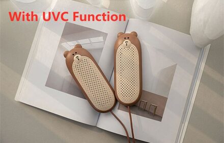 Schoenen Droger Heater Draagbare Usb Schoen Droger Elektrische Uvc Sterilisatie Constante Temperatuur Drogen Ontgeuringseffect bruin met UVC