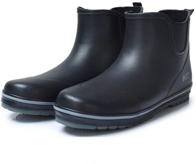Schoenen Rubber Goedkope Waterdichte Korte Laarsjes Bont Heren Regen Laarzen Enkel Regenlaarzen Zwarte Mannelijke Comfortabele Schoenen Mode zwart 1 / 38