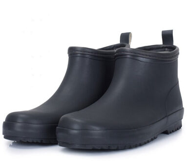 Schoenen Rubber Goedkope Waterdichte Korte Laarsjes Bont Heren Regen Laarzen Enkel Regenlaarzen Zwarte Mannelijke Comfortabele Schoenen Mode zwart / 41