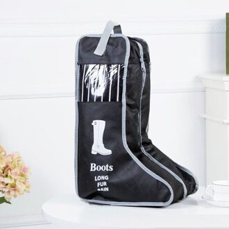 Schoenen Stofzak Home Boot Opbergtas Laarzen Lederen Schoenen Cover Minimalisme Reizen Schoen Zak Eco Zichtbaar Opslag Pocket zwart / S