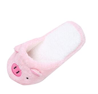 Schoenen Vrouw Mooie Varken Thuis Schoenen Vloer Zachte Streep Slippers Vrouwelijke Schoenen Dames Pantoffels Winter Chaussures Femme 36-40 # A35 roze / 38