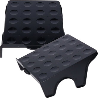 Schoenenopbergers - 2x - zwart - kunststof - 2 paar - ruimtebesparend - schoenenrek