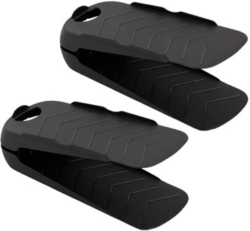 Schoenenopbergers - zwart - kunststof - 2x voor een paar schoenen - 28 cm