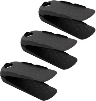 Schoenenopbergers - zwart - kunststof - 3x voor een paar schoenen - 28 cm
