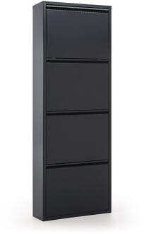 Schoenenrek Ode 50 x 136 cm 4 deuren grafiet