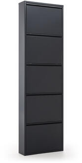Schoenenrek Ode 50 x 168,5 cm 5 deuren grafiet