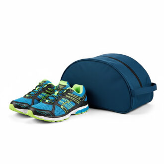 Schoenentas - donkerblauw - 35 x 17 x 14 cm - 8 liter - ritssluiting - sport opbergtas