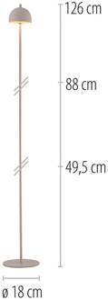 Schöner Wohnen LED vloerlamp op accu Bellies, zandkleurig, IP54 zandbries