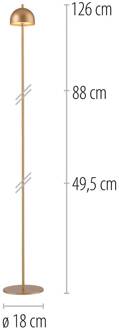 Schöner Wohnen LED vloerlamp op batterijen Bellies, goudkleurig, IP54