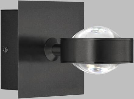 Schöner Wohnen Lense LED wandlamp, CCT, zwart zandzwart